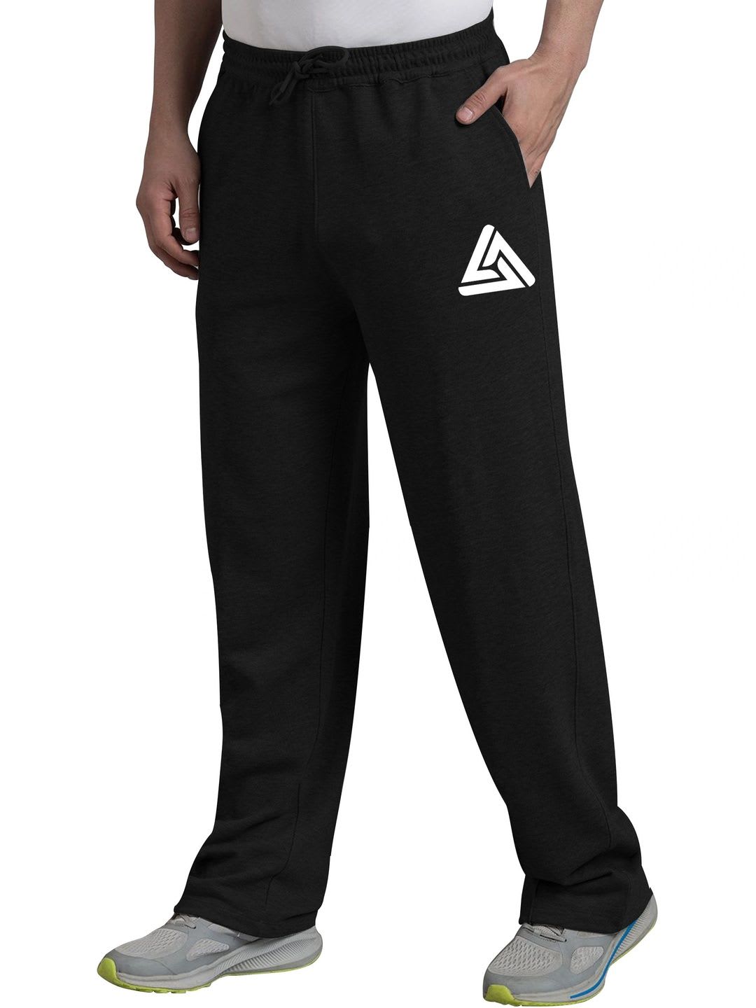 West Gate Clothing Men Regular Fit Brand Logo Training Track Pants - default view