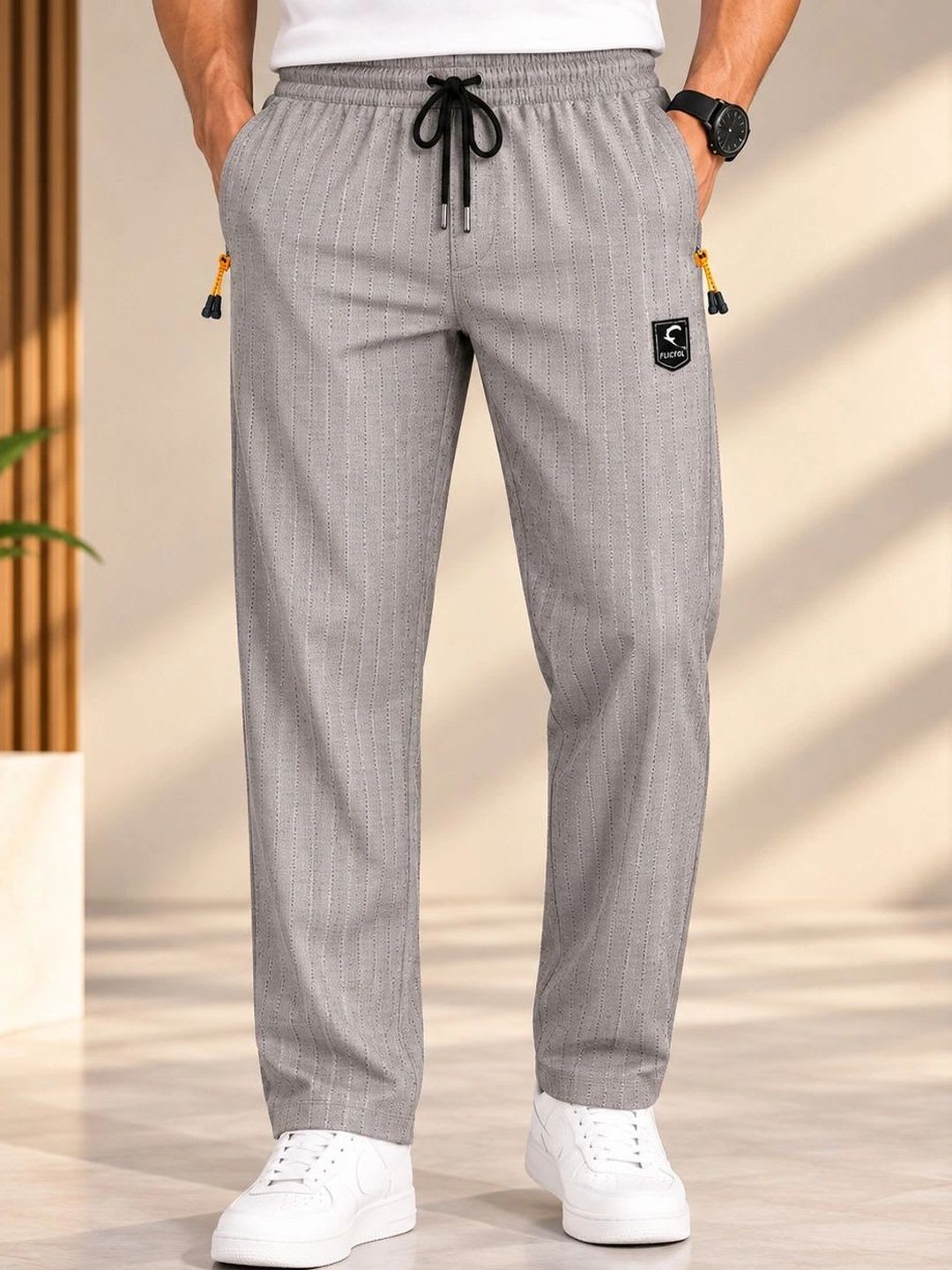Flicfol Men Regular Fit Dri-FIT Training Track Pants - default view