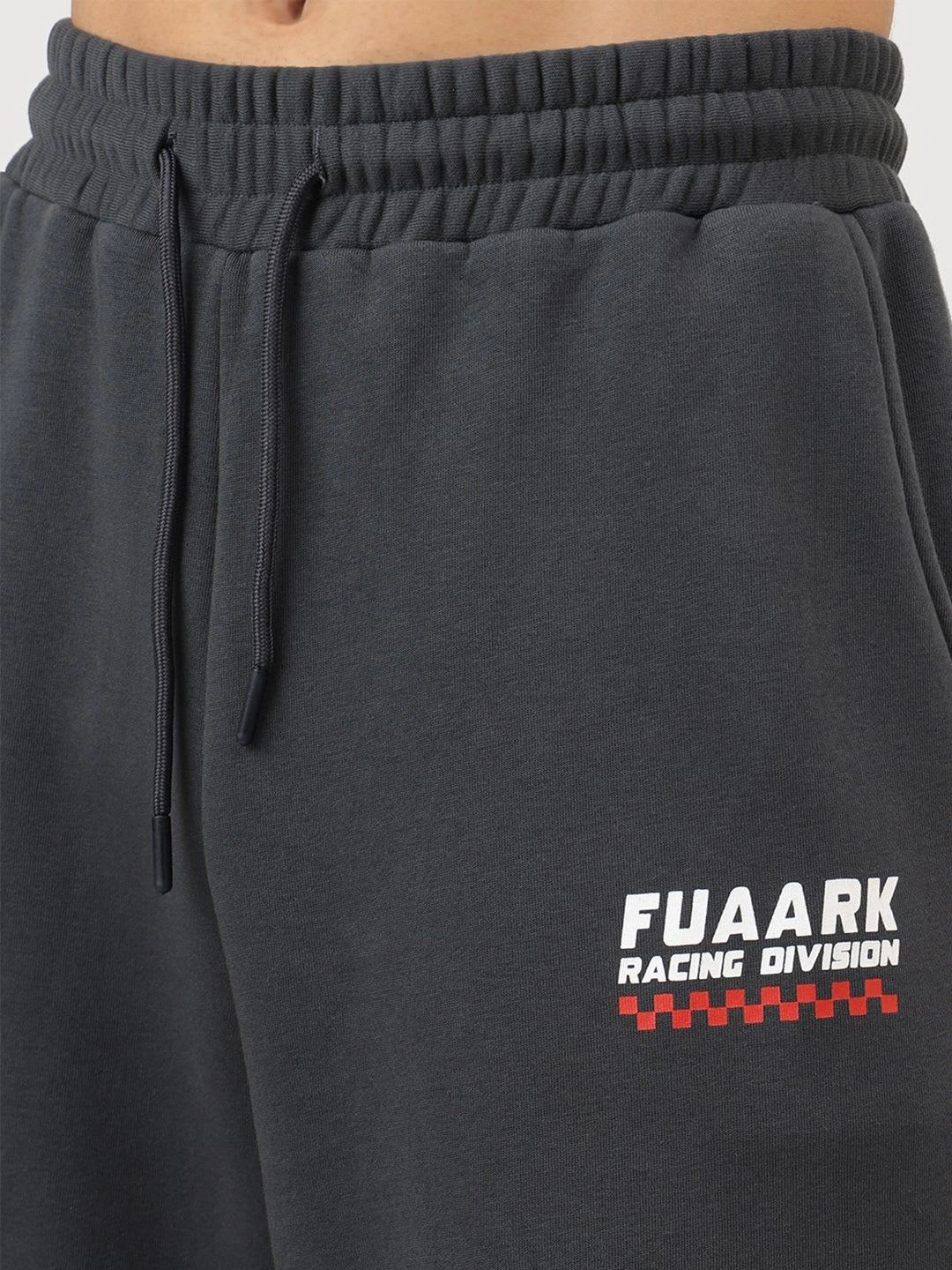 FUAARK Men Regular Fit Brand Logo Track Pants - back view