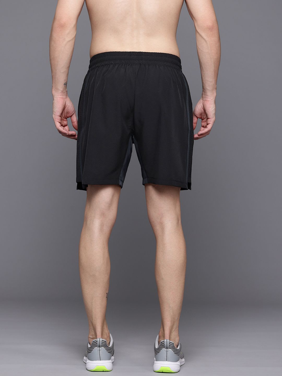 HRX by Hrithik Roshan Men Solid Sports Shorts - back view