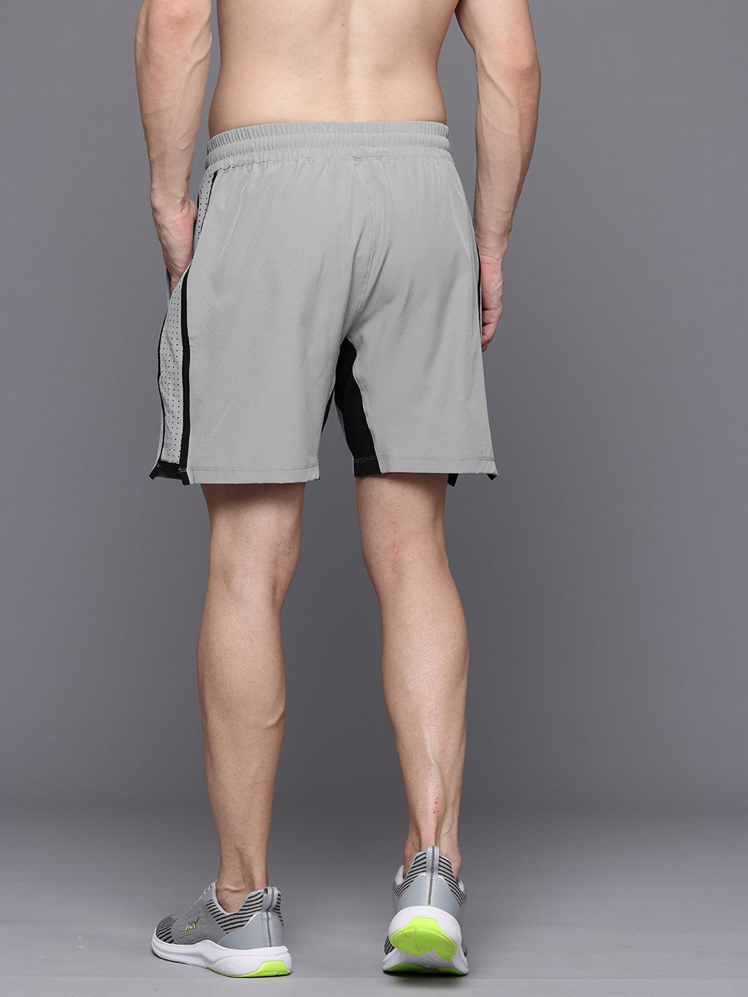 HRX by Hrithik Roshan Men Self Design Sports Shorts - back view