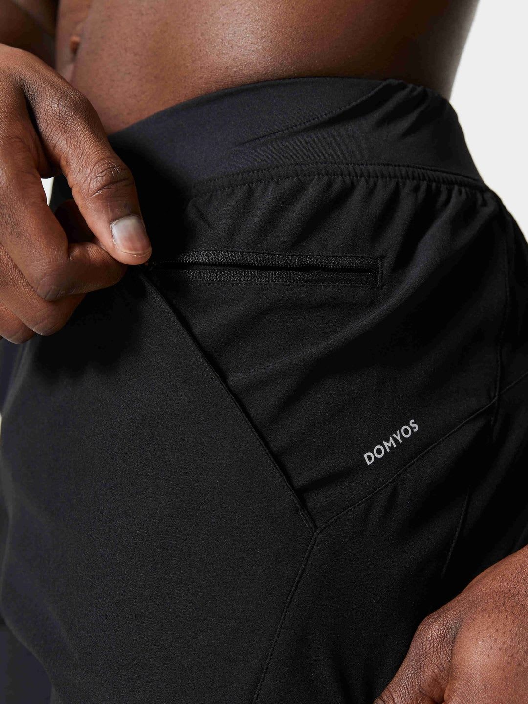 Decathlon Domyos - Men Black Breathable Gym Shorts - left view