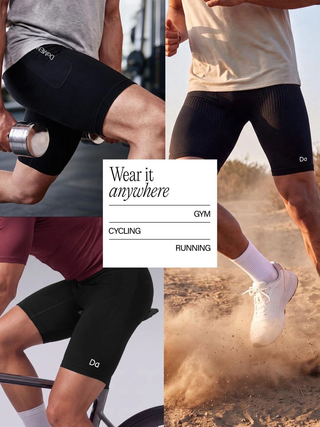DAMENSCH Men Slim Fit Training or Gym Shorts - left view