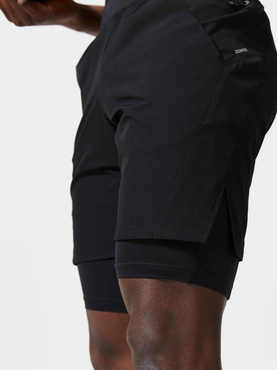 Decathlon Domyos - Men Black Breathable Gym Shorts - back view