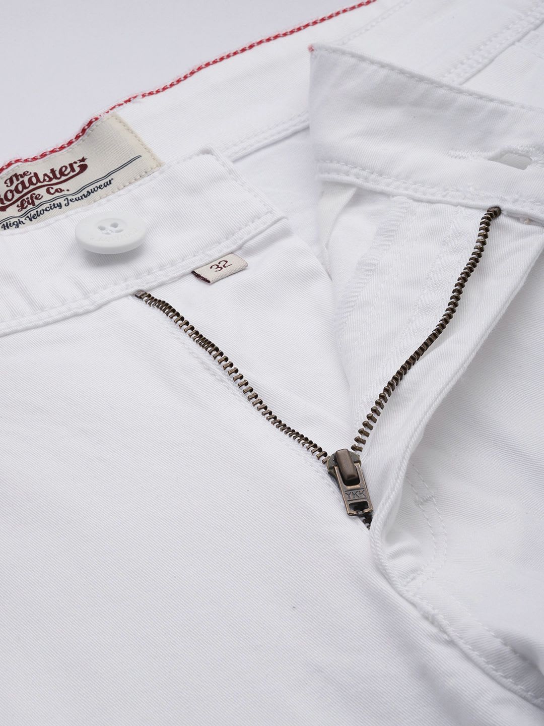 Roadster Men White Solid Regular Fit Shorts - left view