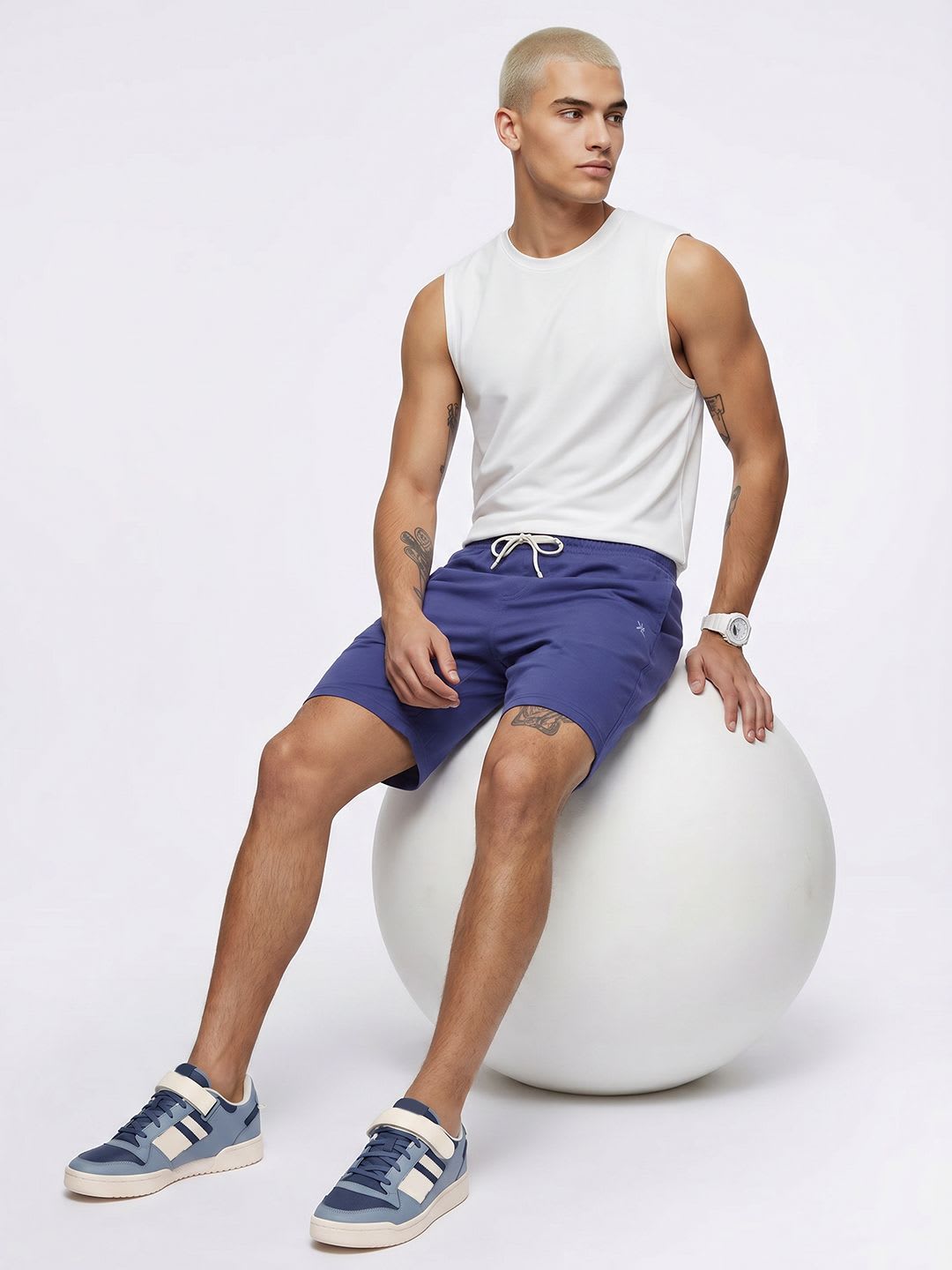 Kook N Keech Men Pure Cotton Casual Shorts - back view