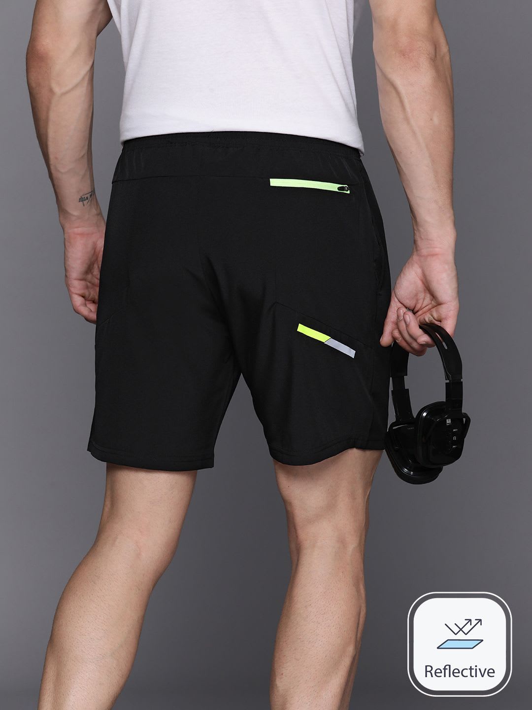 HRX by Hrithik Roshan Men Solid Running Sports Shorts - default view