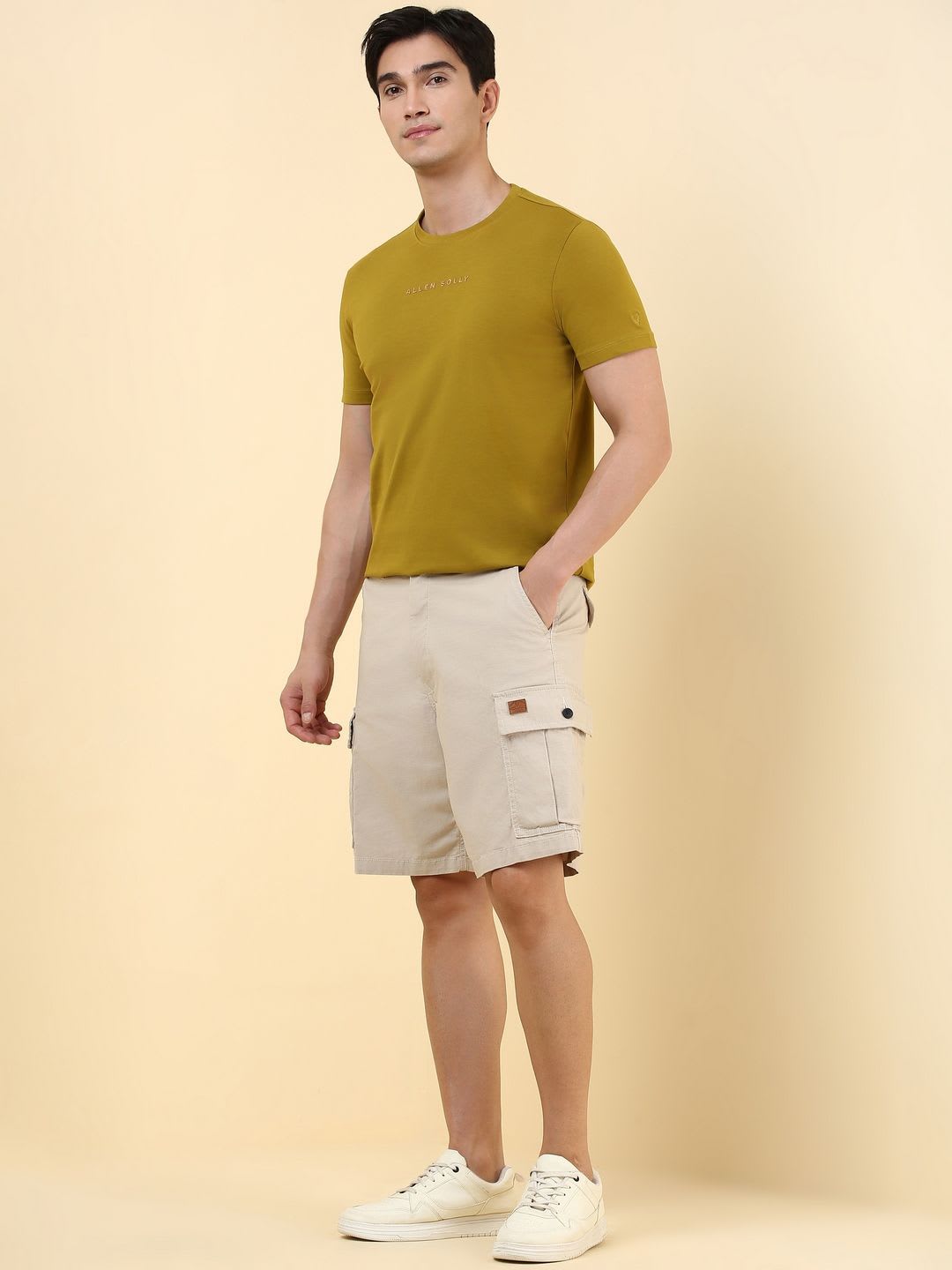 Allen Solly Men Regular Fit Cargo Shorts - right view
