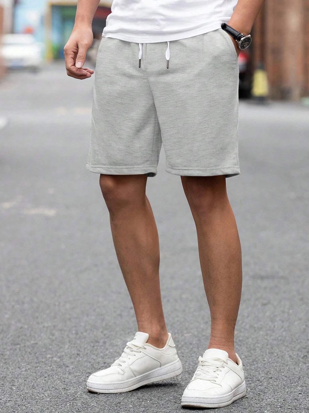 NOBERO Men Mid-Rise Cotton Shorts - default view