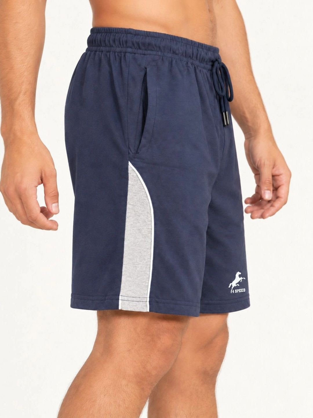 4 SPEED Men Colourblocked Training or Gym with Technology Shorts - back view