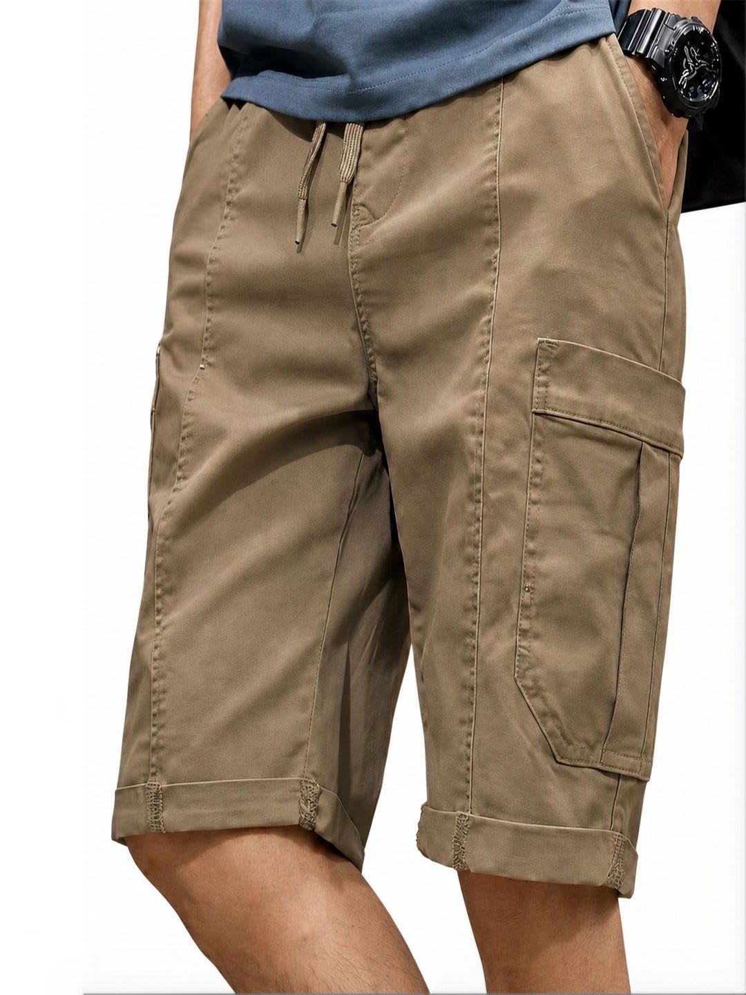 R.Code by The Roadster Life Co. Men Cargo Shorts - back view