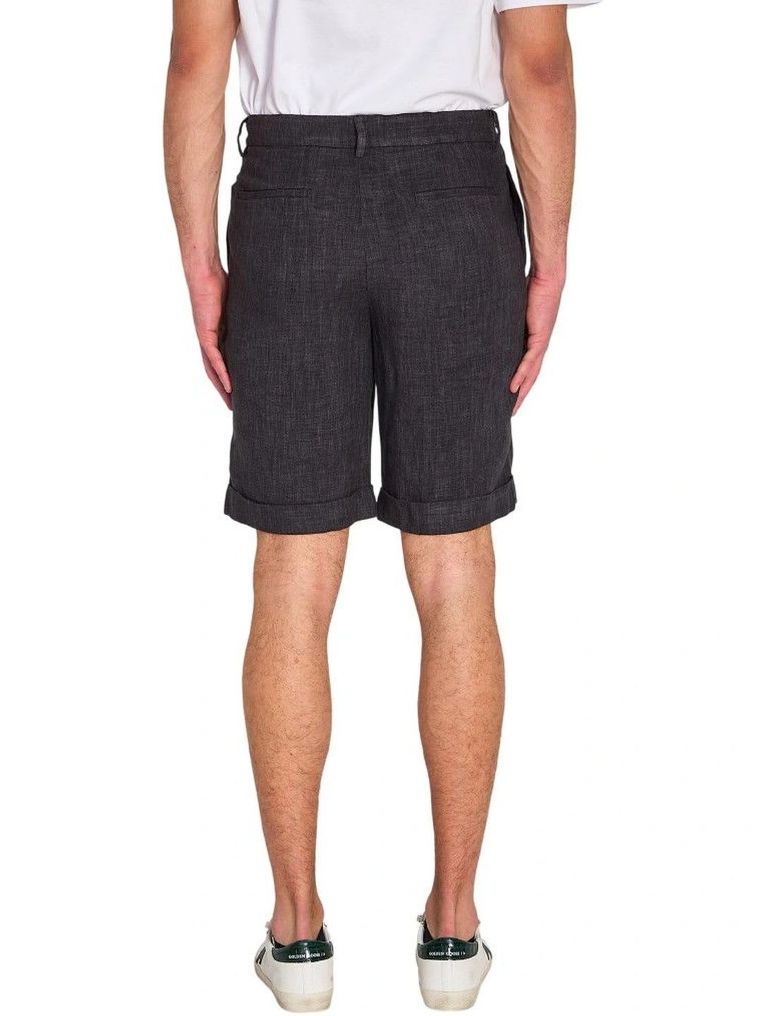 Barena Men Linen Shorts - back view