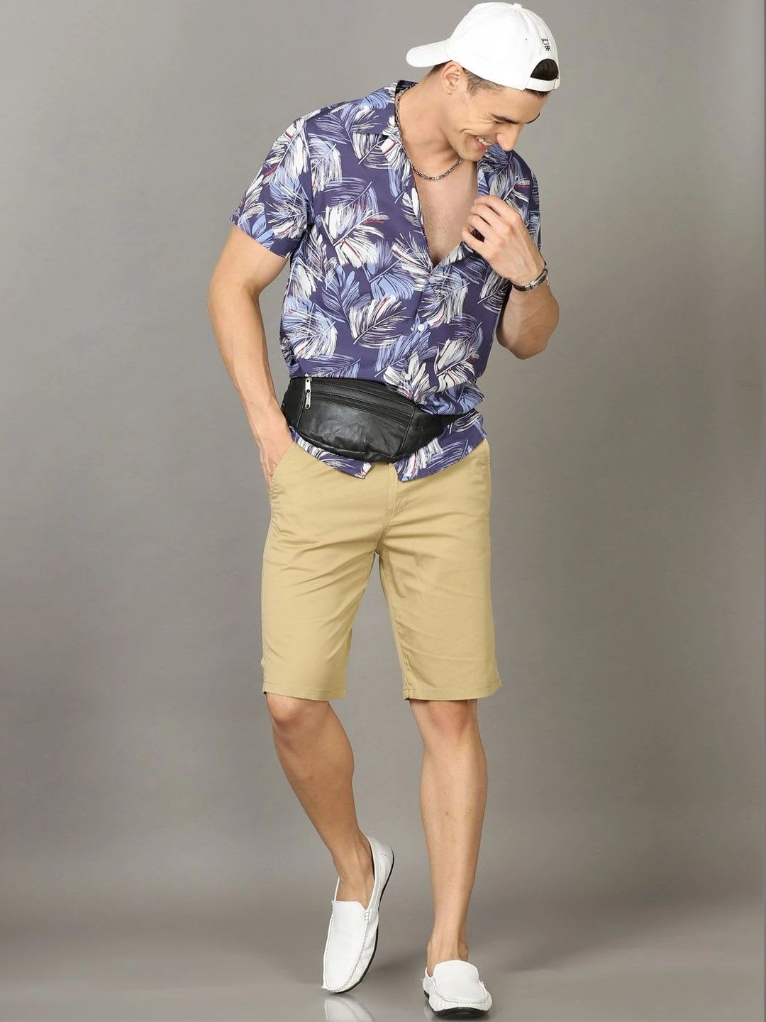 THE BEETEL HOUSE Men Regular Fit Chino Shorts - back view