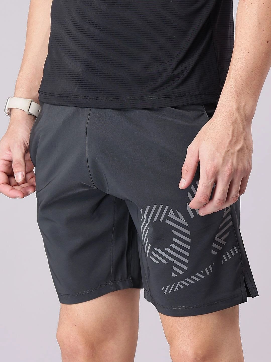 92 Men Printed Training or Gym Sports Shorts - left view