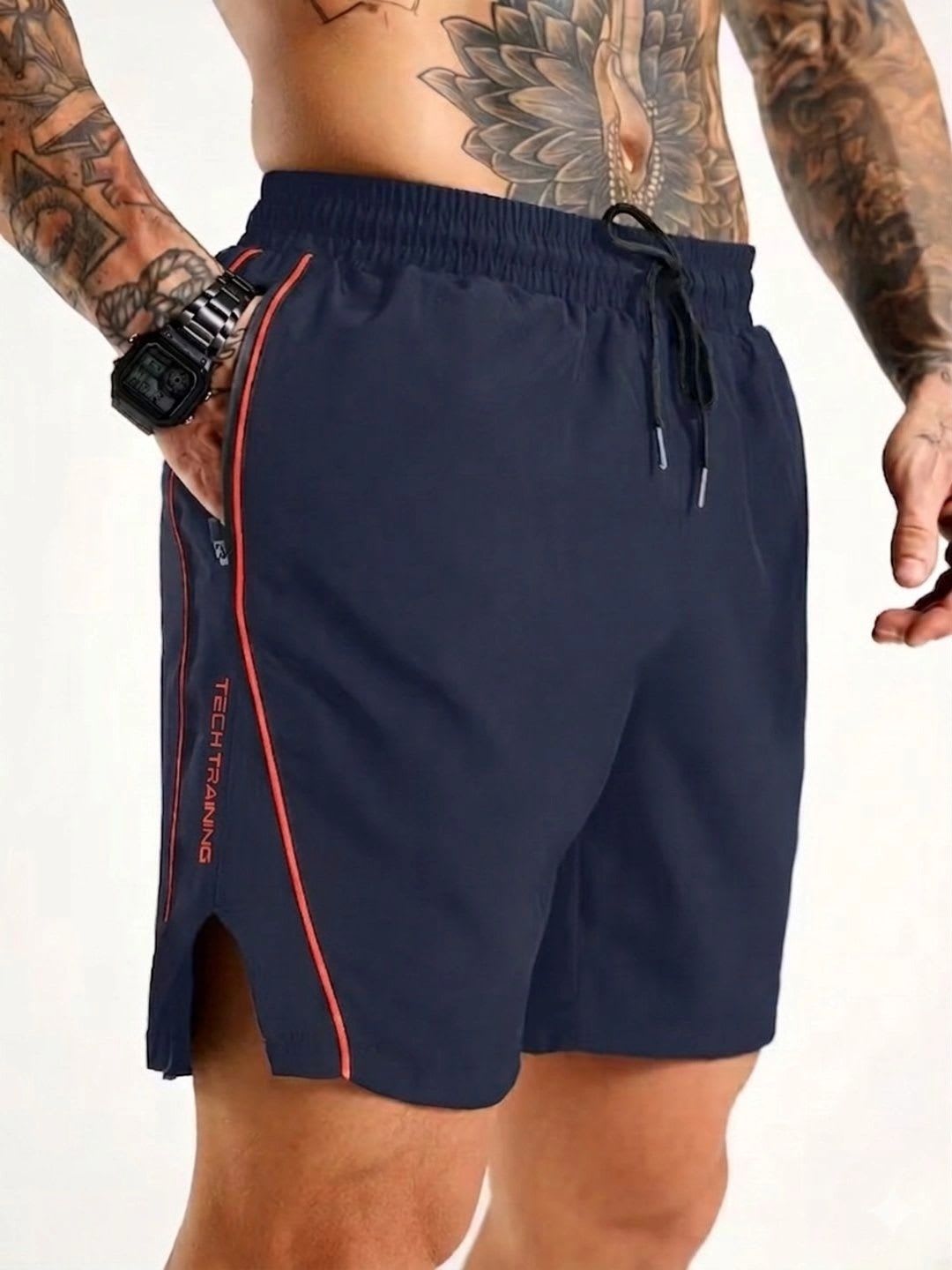 coastal clothier Men Training or Gym Sports Shorts - back view