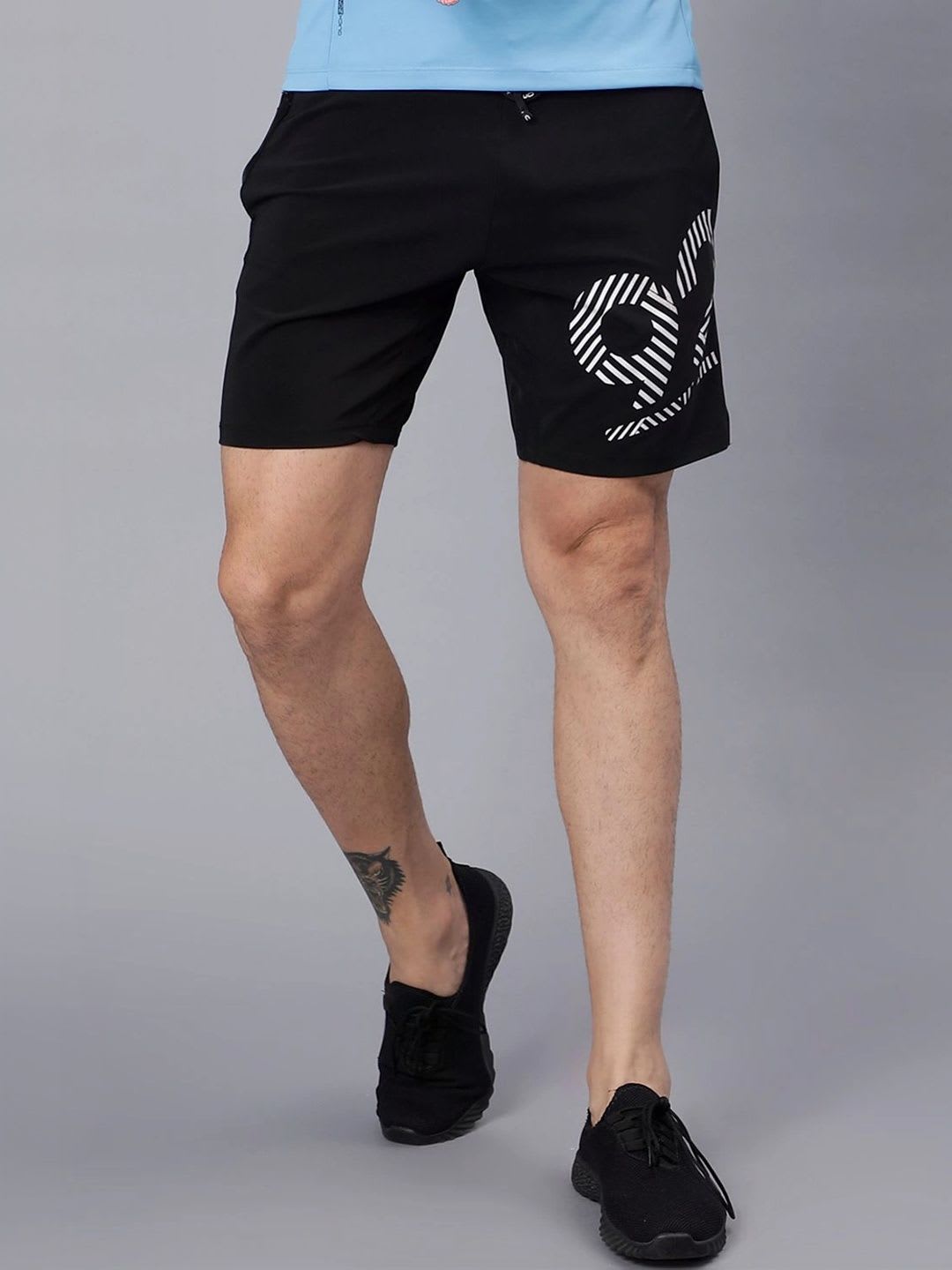 92 Men Printed Training or Gym Sports Shorts - left view