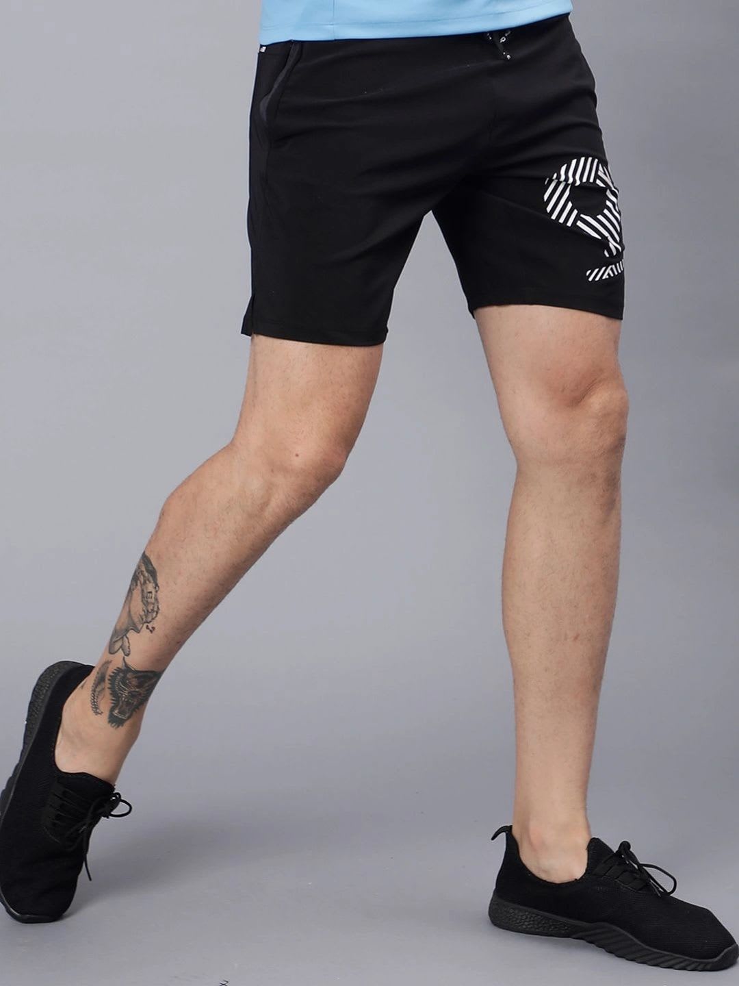 92 Men Printed Training or Gym Sports Shorts - right view