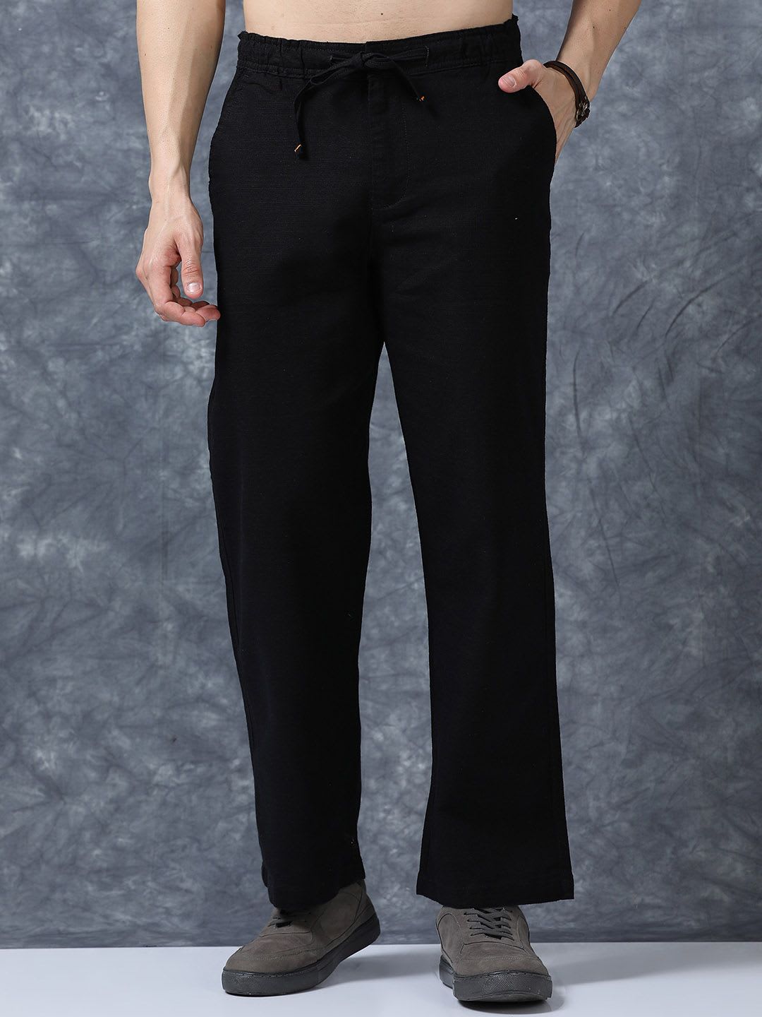 Roadster The Roadster Lifestyle Co Linen Relaxed-Fit Regular Trousers - default view