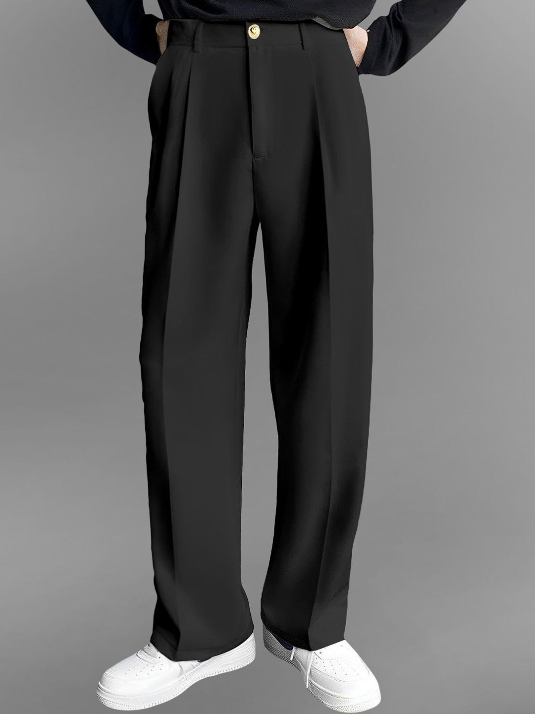 FTX Men Relaxed High-Rise Pleated Korean Pants - default view