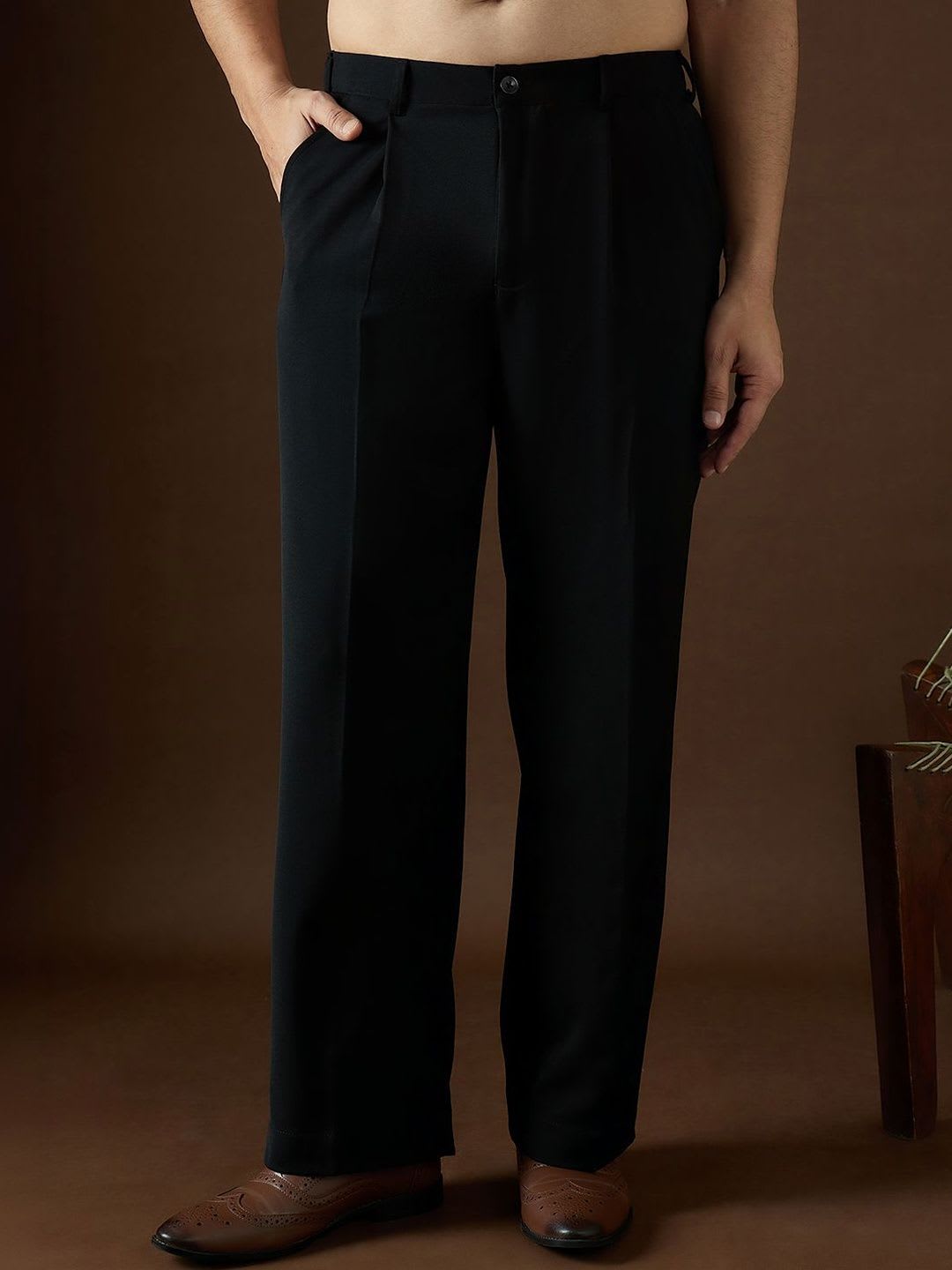 House of Pataudi Men Straight Fit Korean Pants - default view