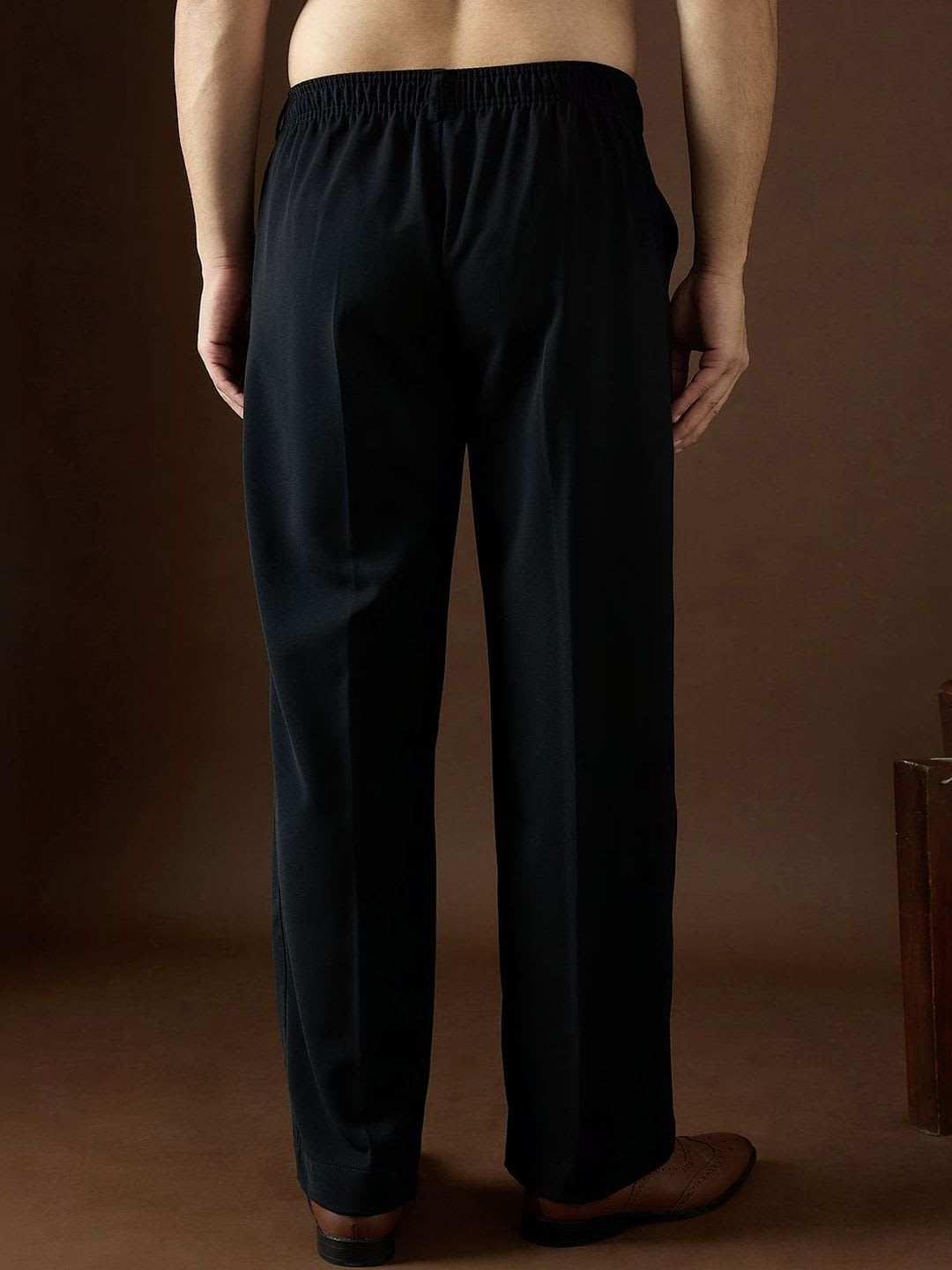 House of Pataudi Men Straight Fit Korean Pants - right view