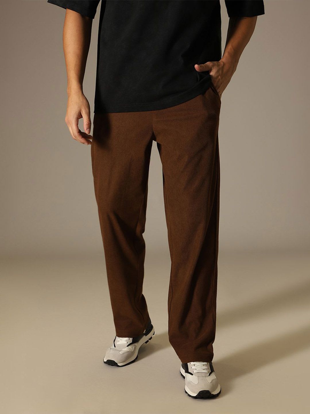 Banana Club Men Classic Corduroy Pleated Trousers - default view