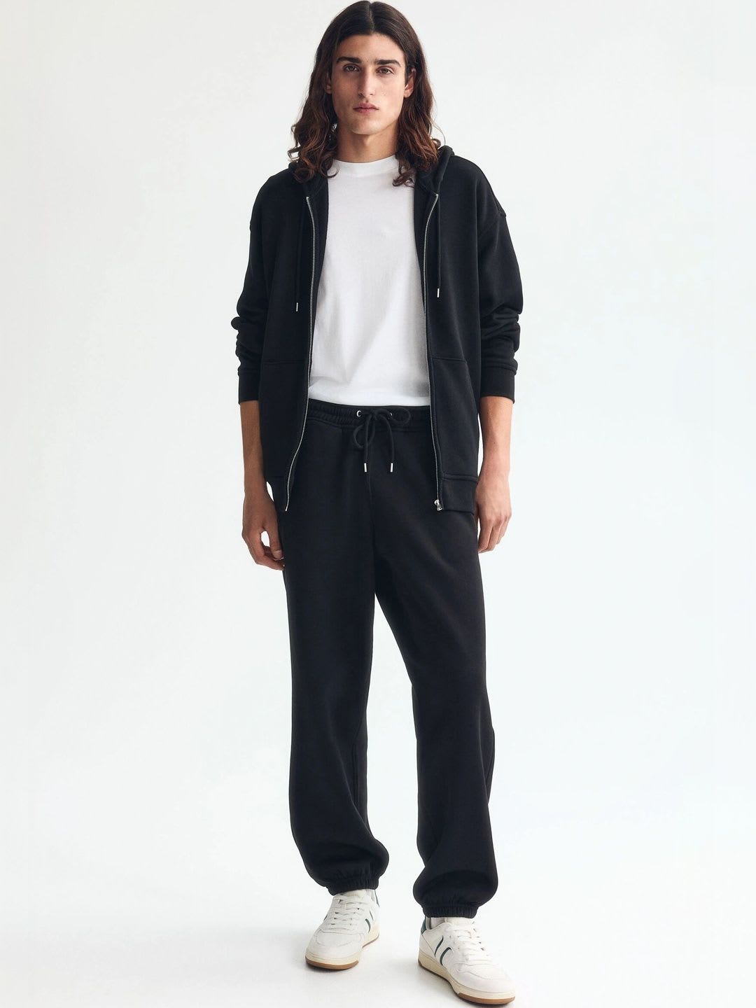 H&M Men Black Regular Fit Joggers - default view