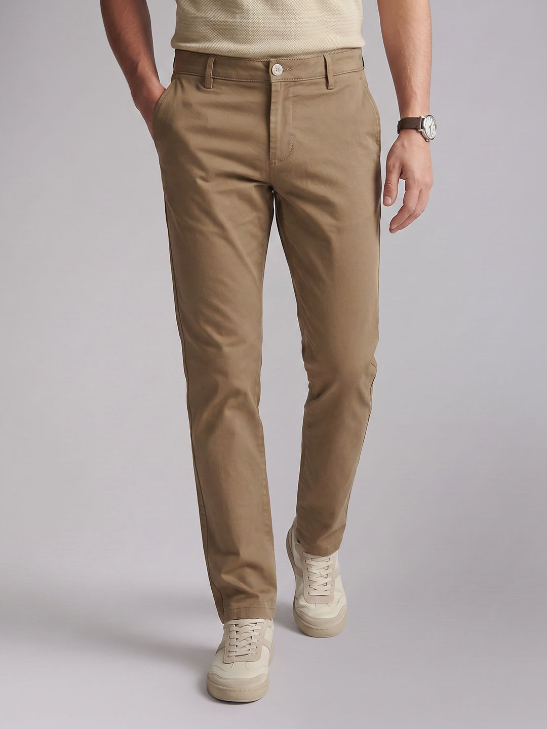 Allen Solly Men Slim Fit Chinos Trousers - default view