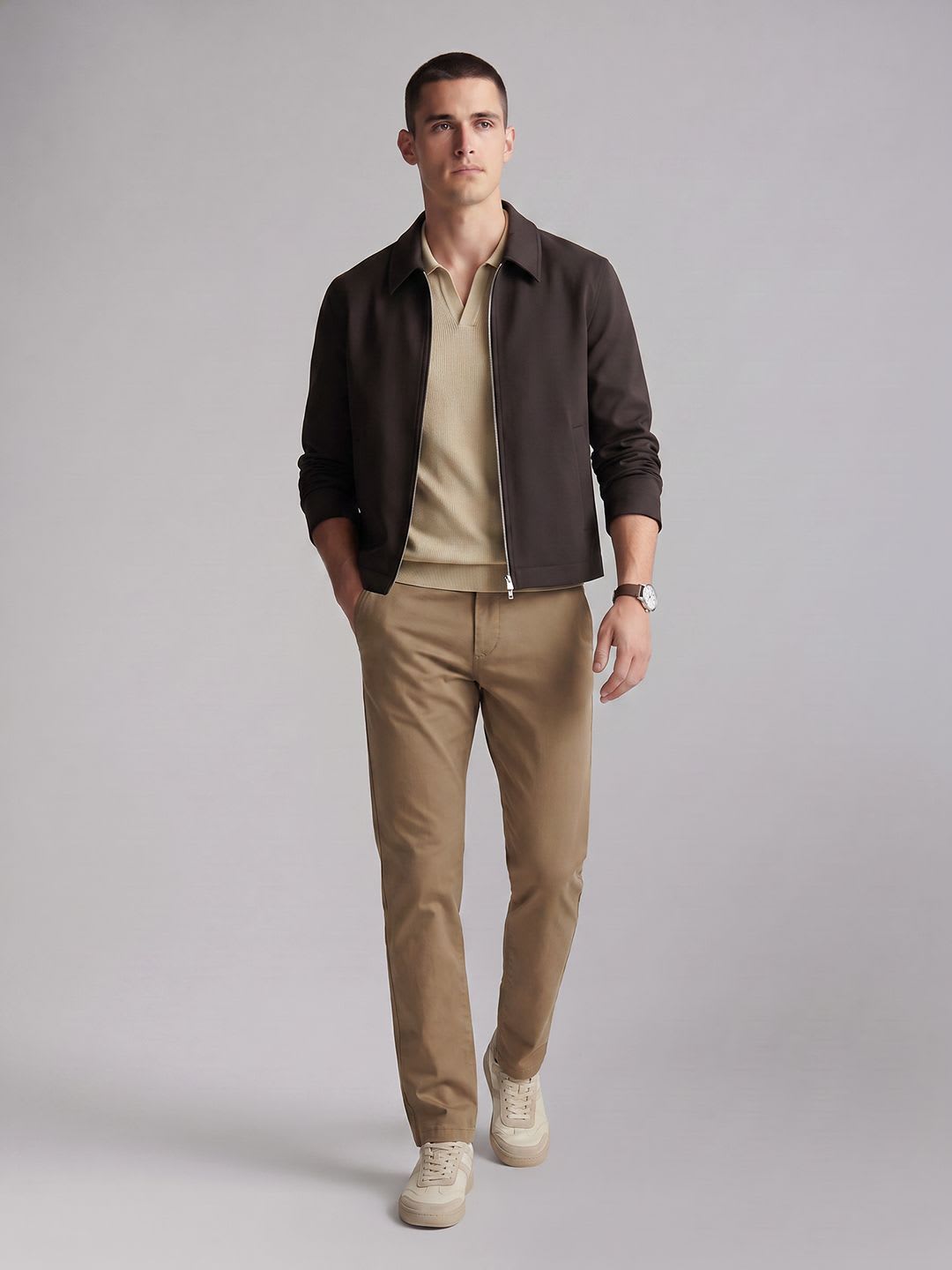 Allen Solly Men Slim Fit Chinos Trousers - back view