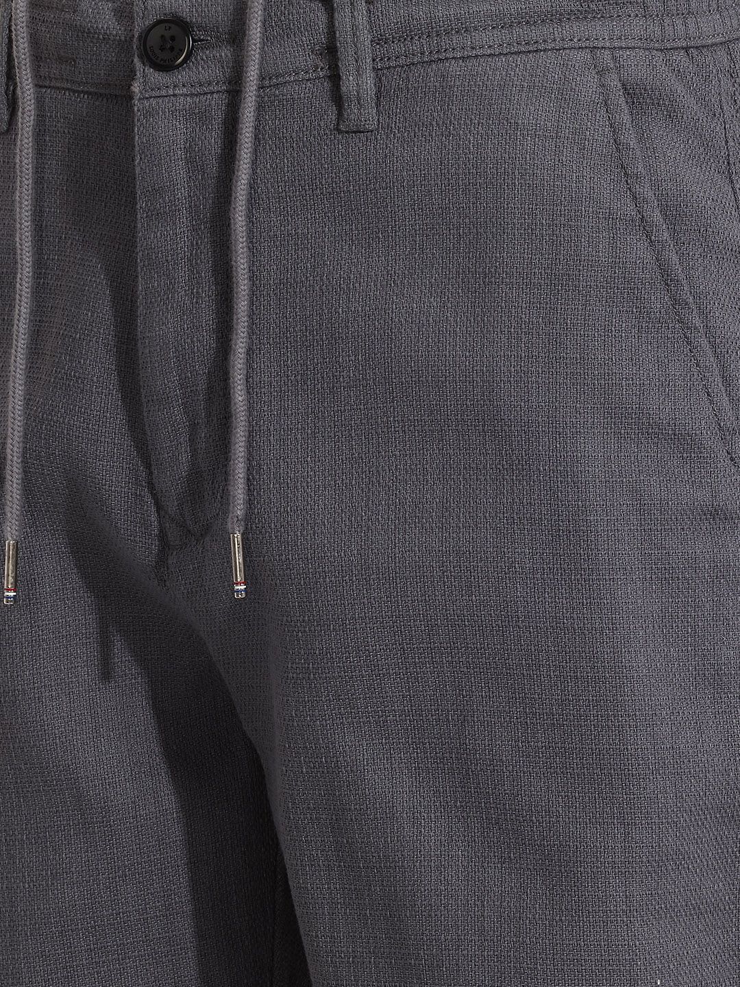 Louis Philippe Jeans Men Straight Fit Self Design Trousers - right view