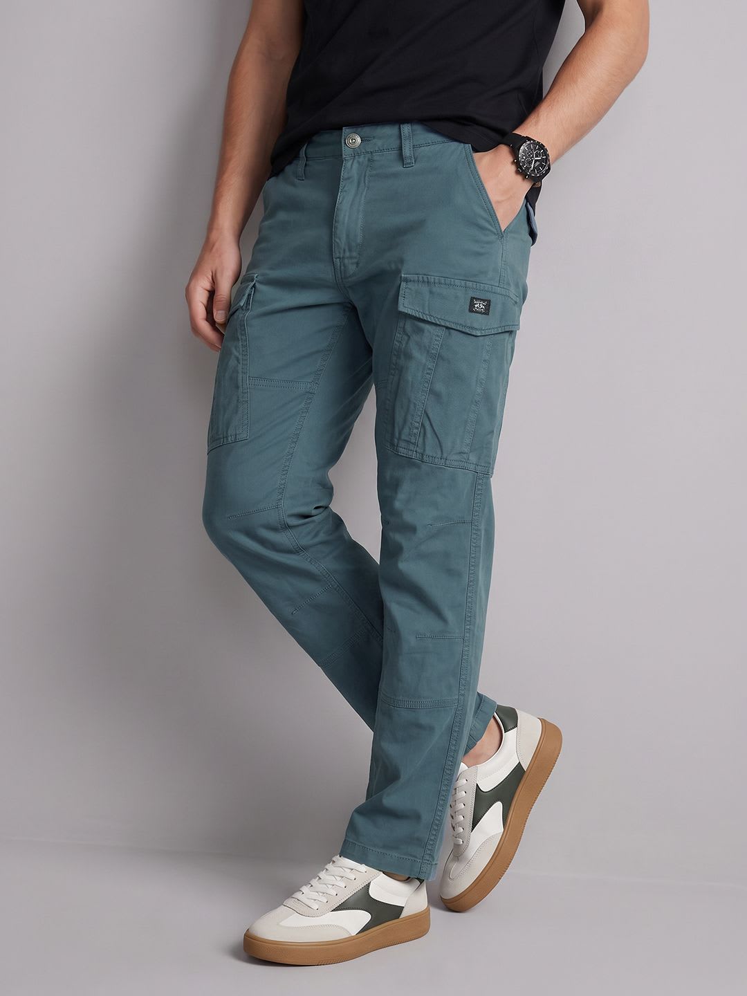 U.S. Polo Assn. Denim Co. Men Straight Fit Cargos Trouser - default view