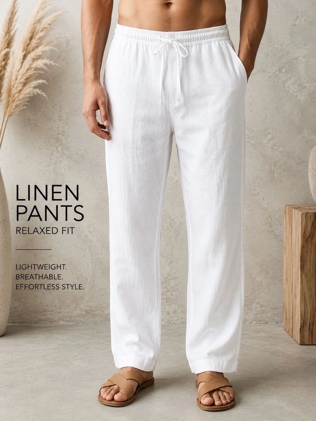 Metronaut Men Relaxed Easy Wash Trousers - default view