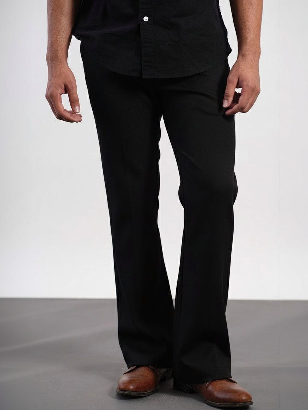 SAINT PEACH Men Flared Easy Wash Pant - default view
