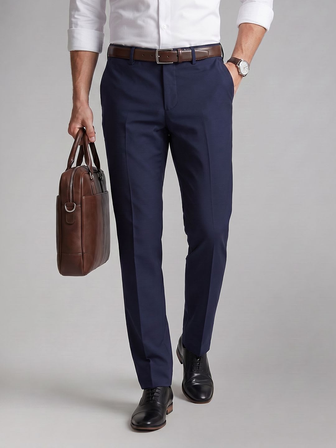 Allen Solly Men Slim Fit Formal Trousers - default view