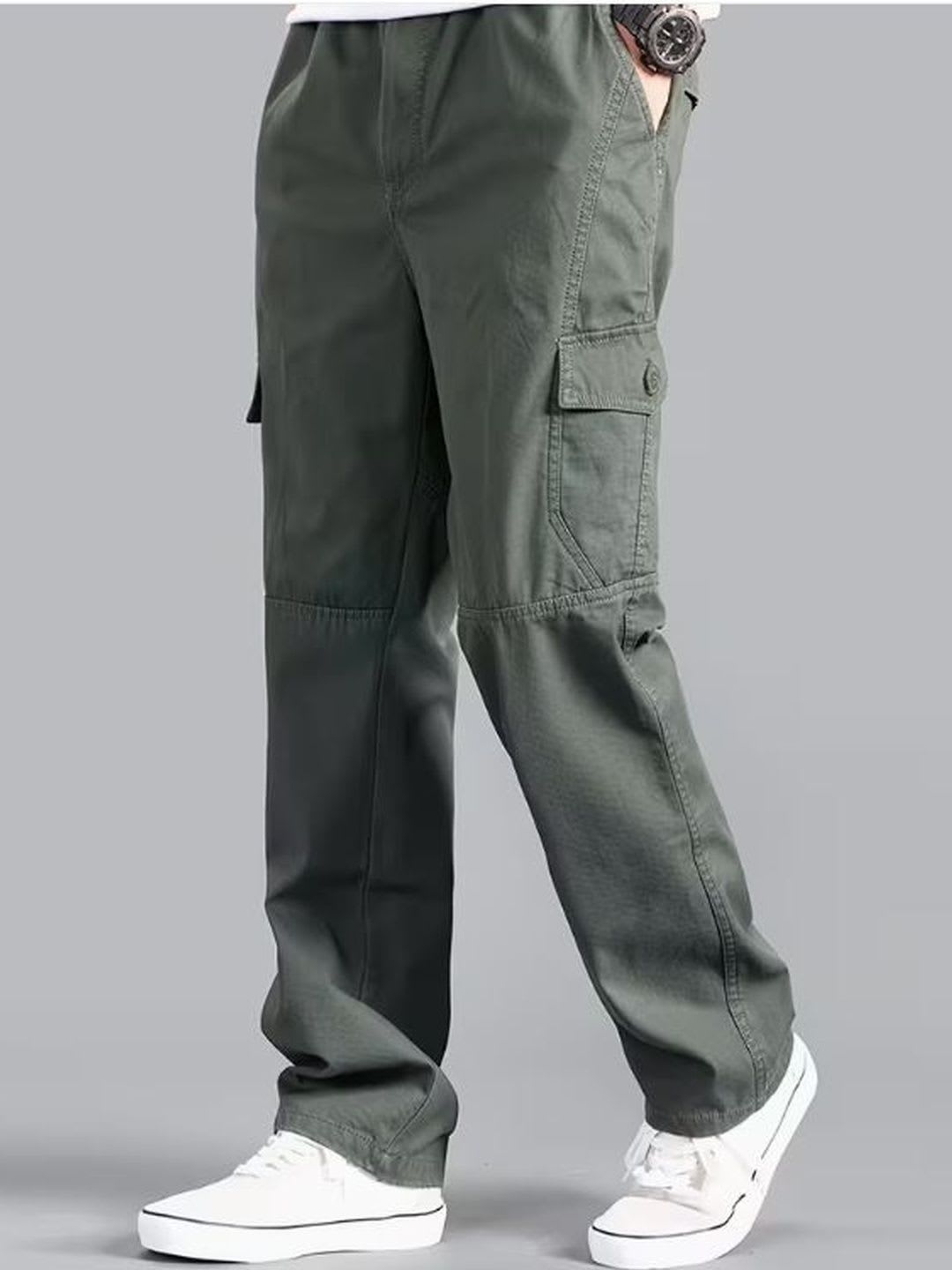 La Pajaro Men Relaxed Easy Wash Cargos Trousers - default view