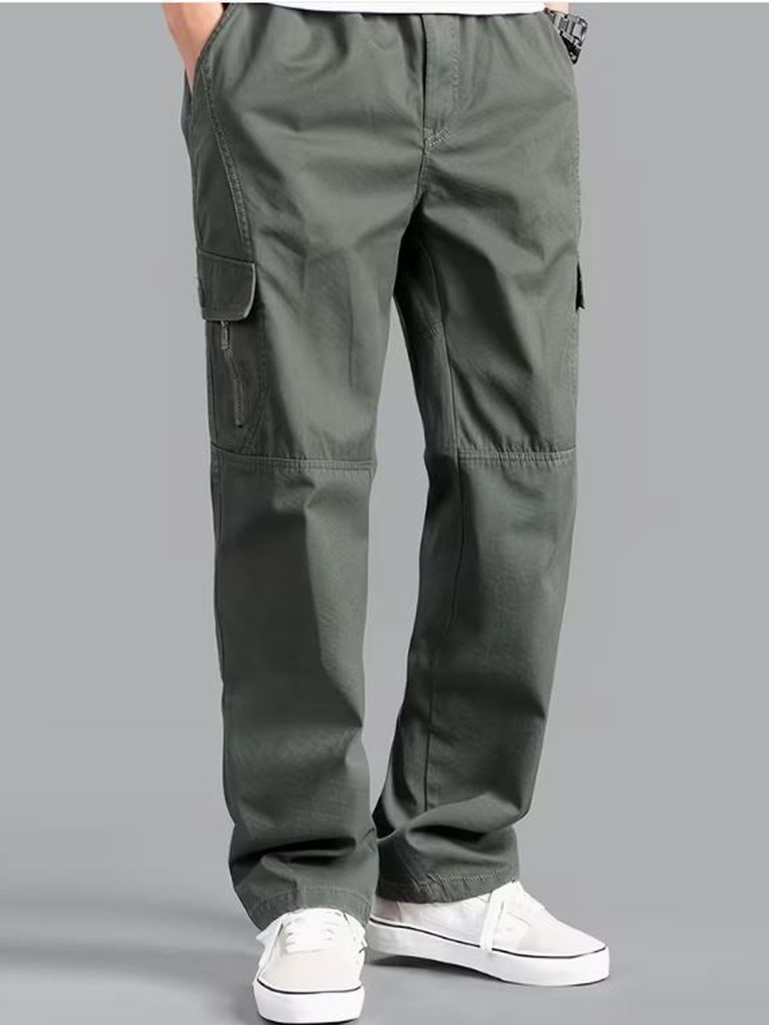 La Pajaro Men Relaxed Easy Wash Cargos Trousers - back view