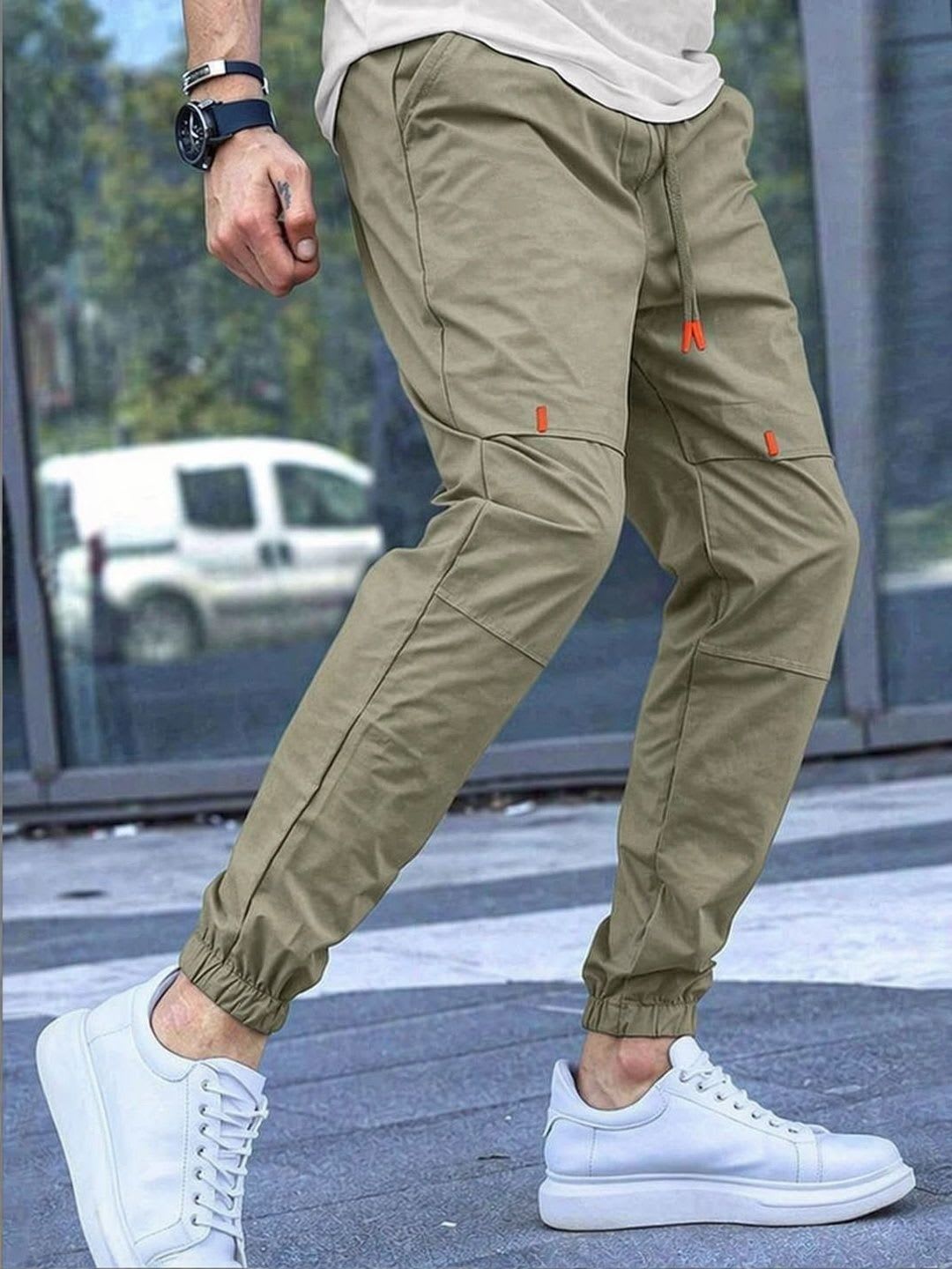 HERE&NOW Men Cargos Trousers - back view