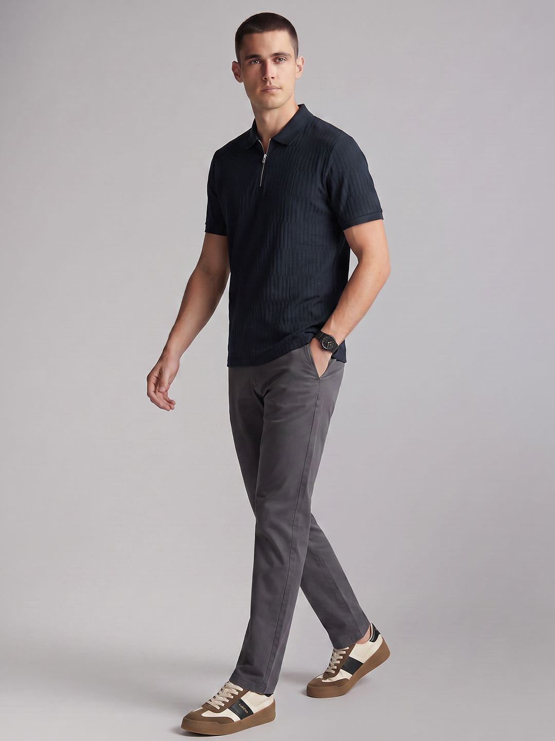 Allen Solly Men Slim Fit Chinos Trousers - back view