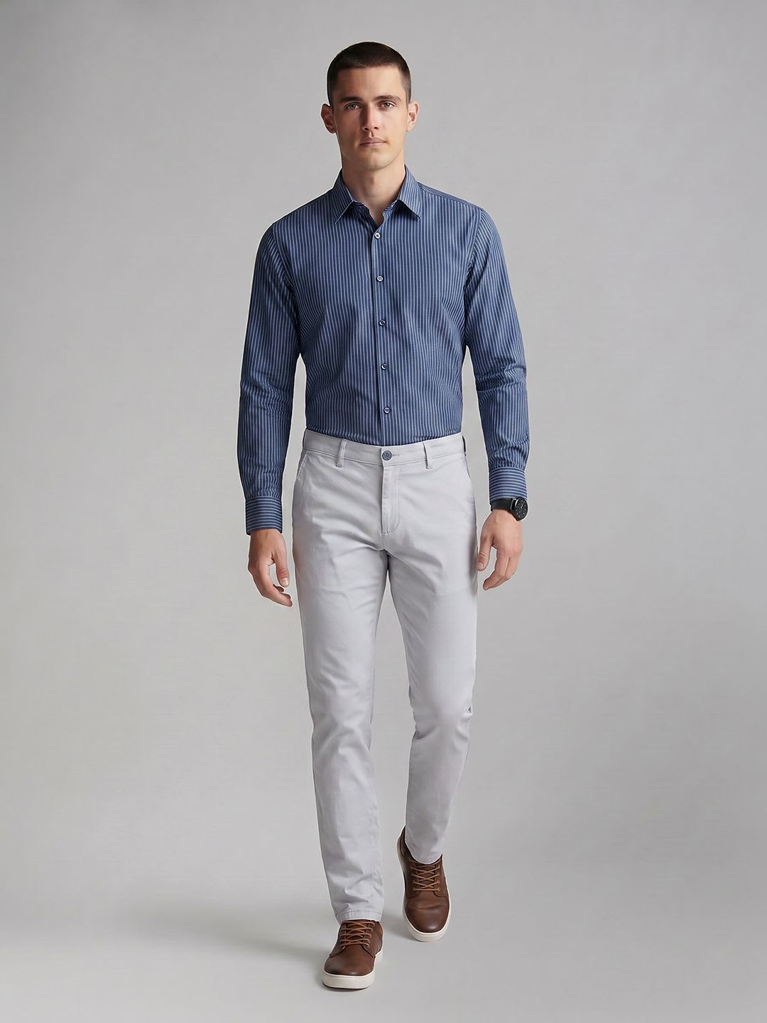 Allen Solly Men Slim Fit Formal Trousers - back view