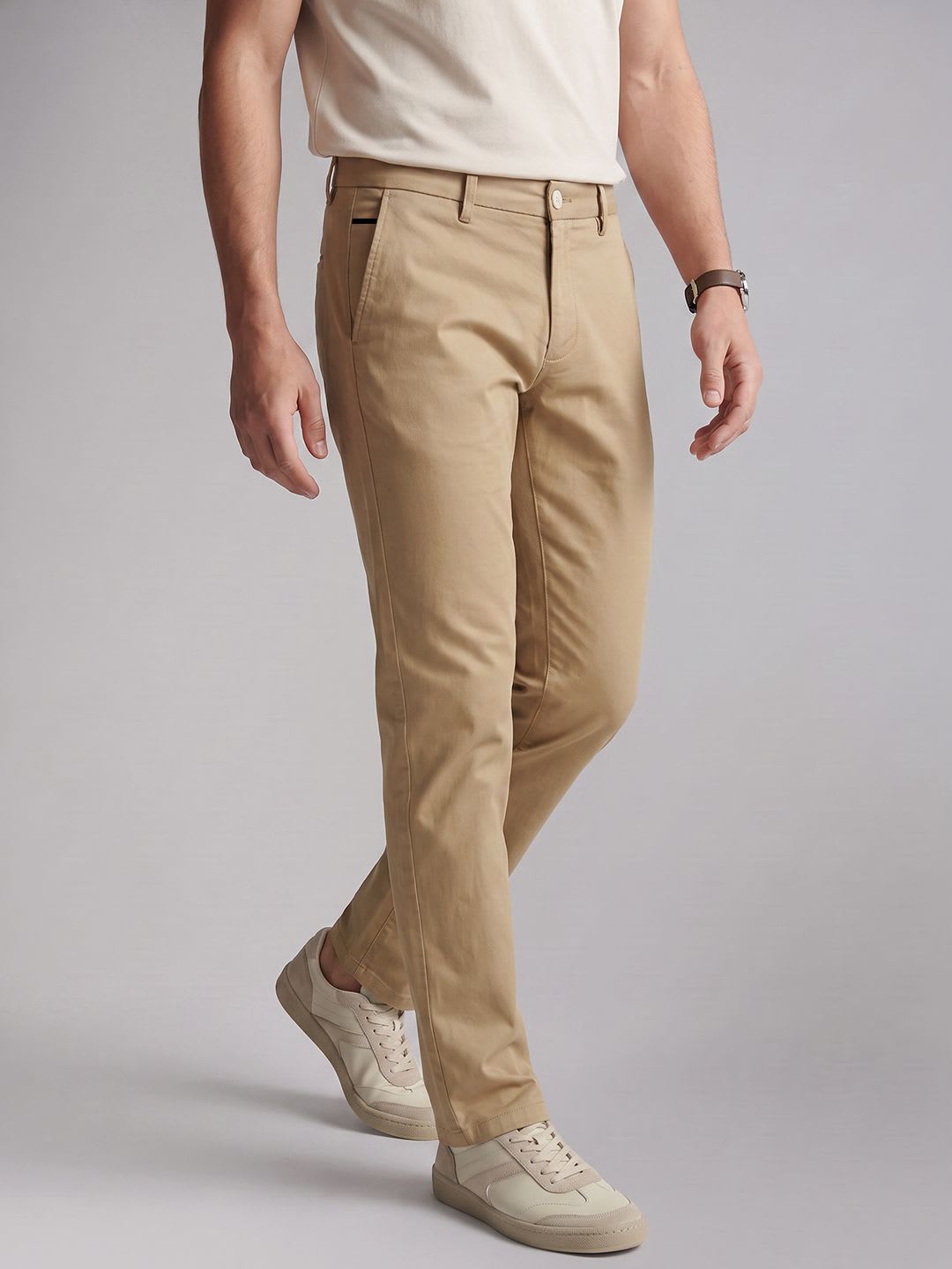 Allen Solly Men Slim Fit Chinos Trousers - default view