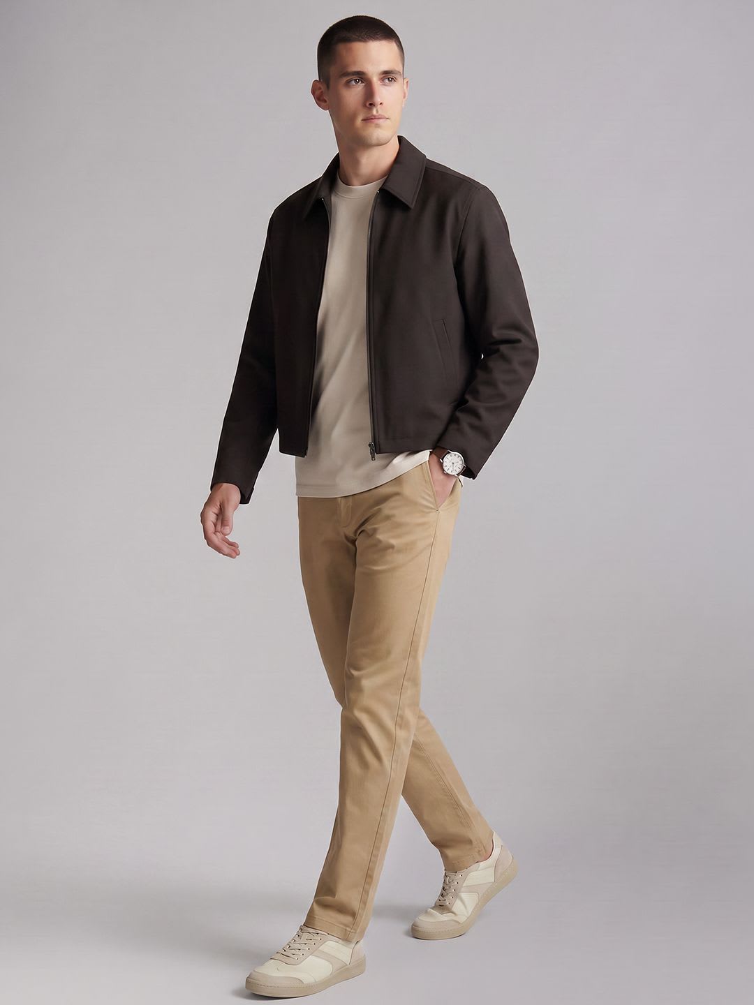 Allen Solly Men Slim Fit Chinos Trousers - back view