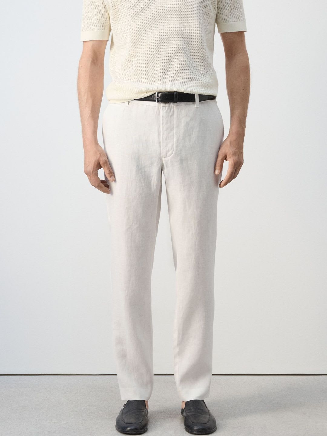 MANGO MAN Pure Linen Trousers - default view