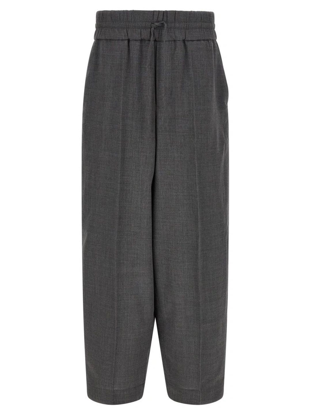 Ami Paris Grey Relaxed Drawstring Pants - default view