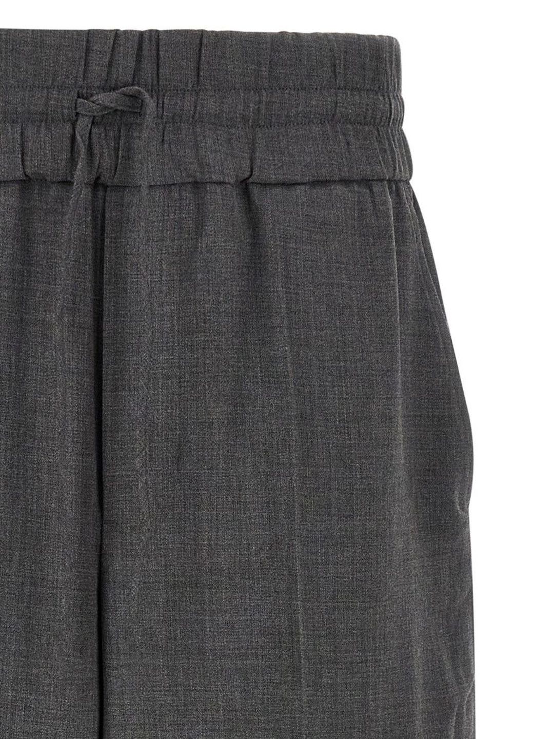 Ami Paris Grey Relaxed Drawstring Pants - back view