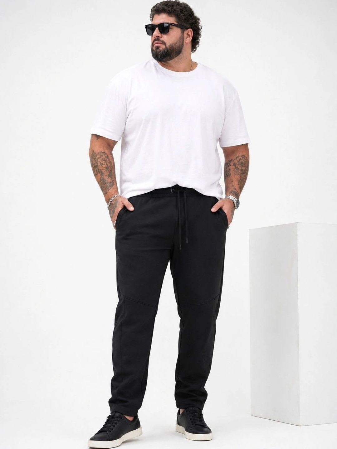 Big Hello - The Plus Life Men Easy Wash No Fly Trousers - back view
