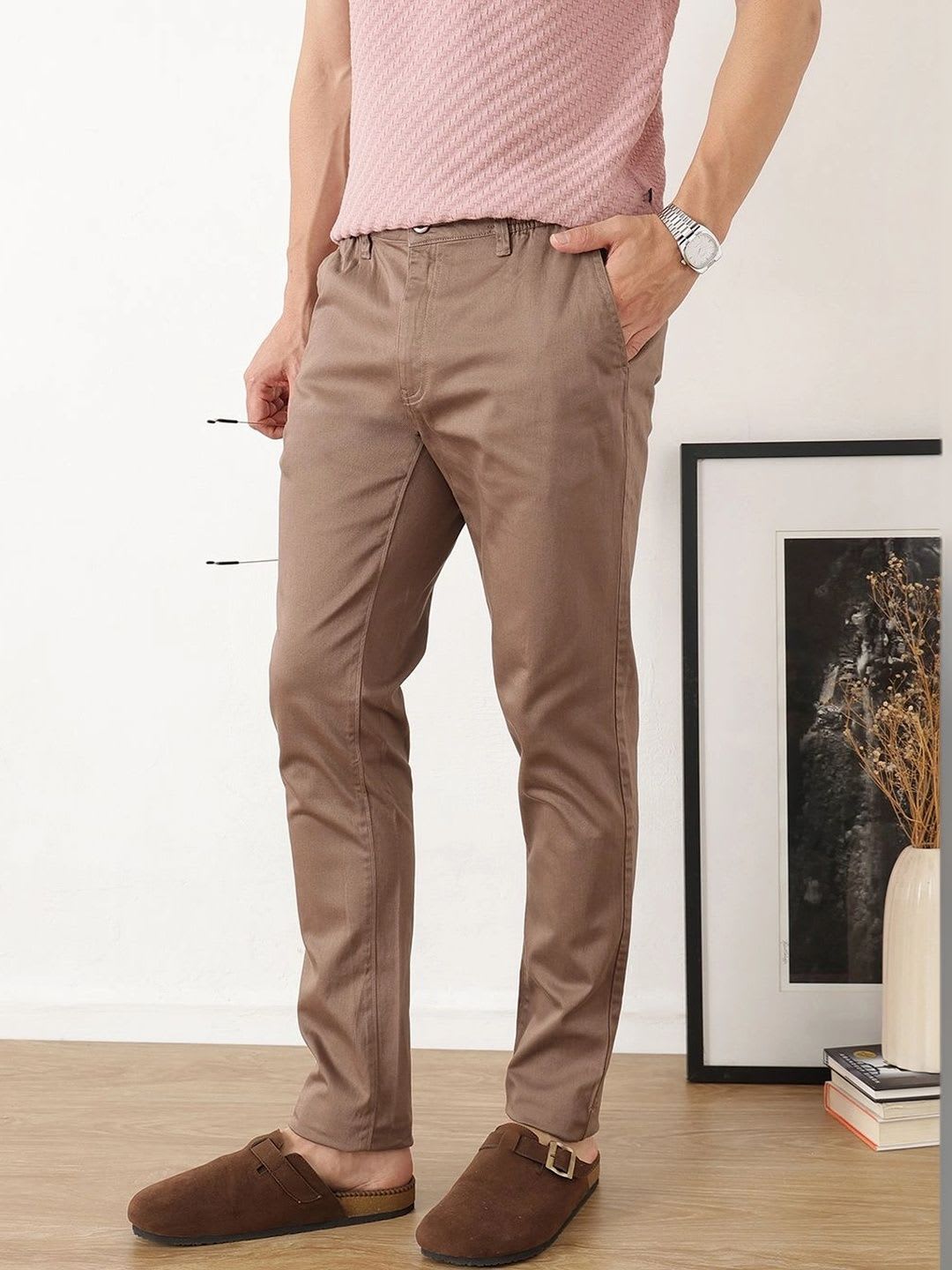 Thomas Scott Men Smart Slim Fit Chinos Trousers - right view