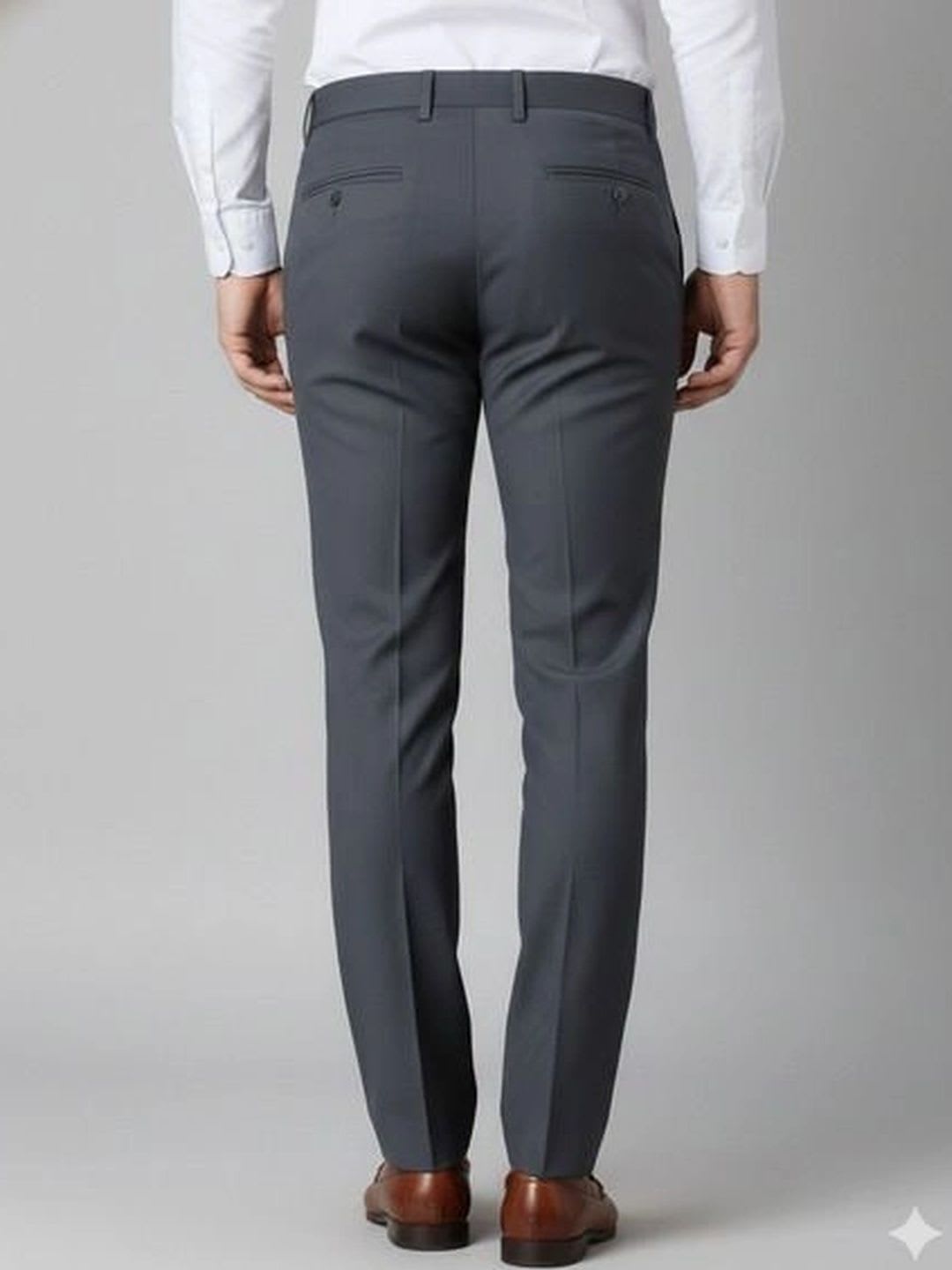 INVICTUS Men Smart Slim Fit Trousers - back view