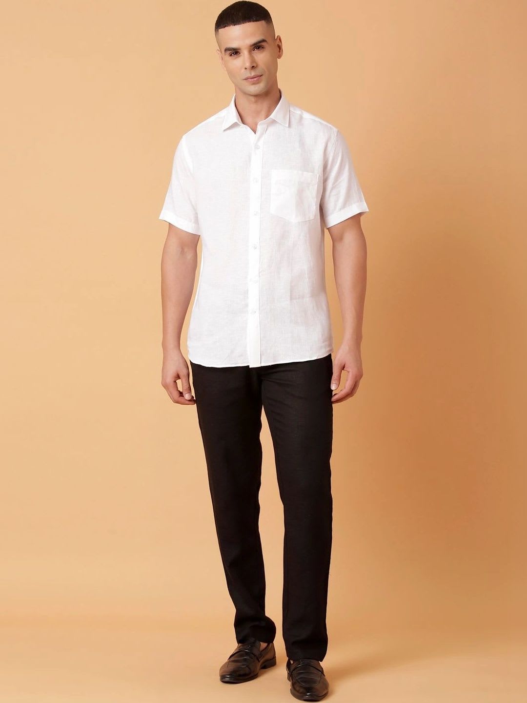 Linen Club Men Easy Wash Trousers - left view