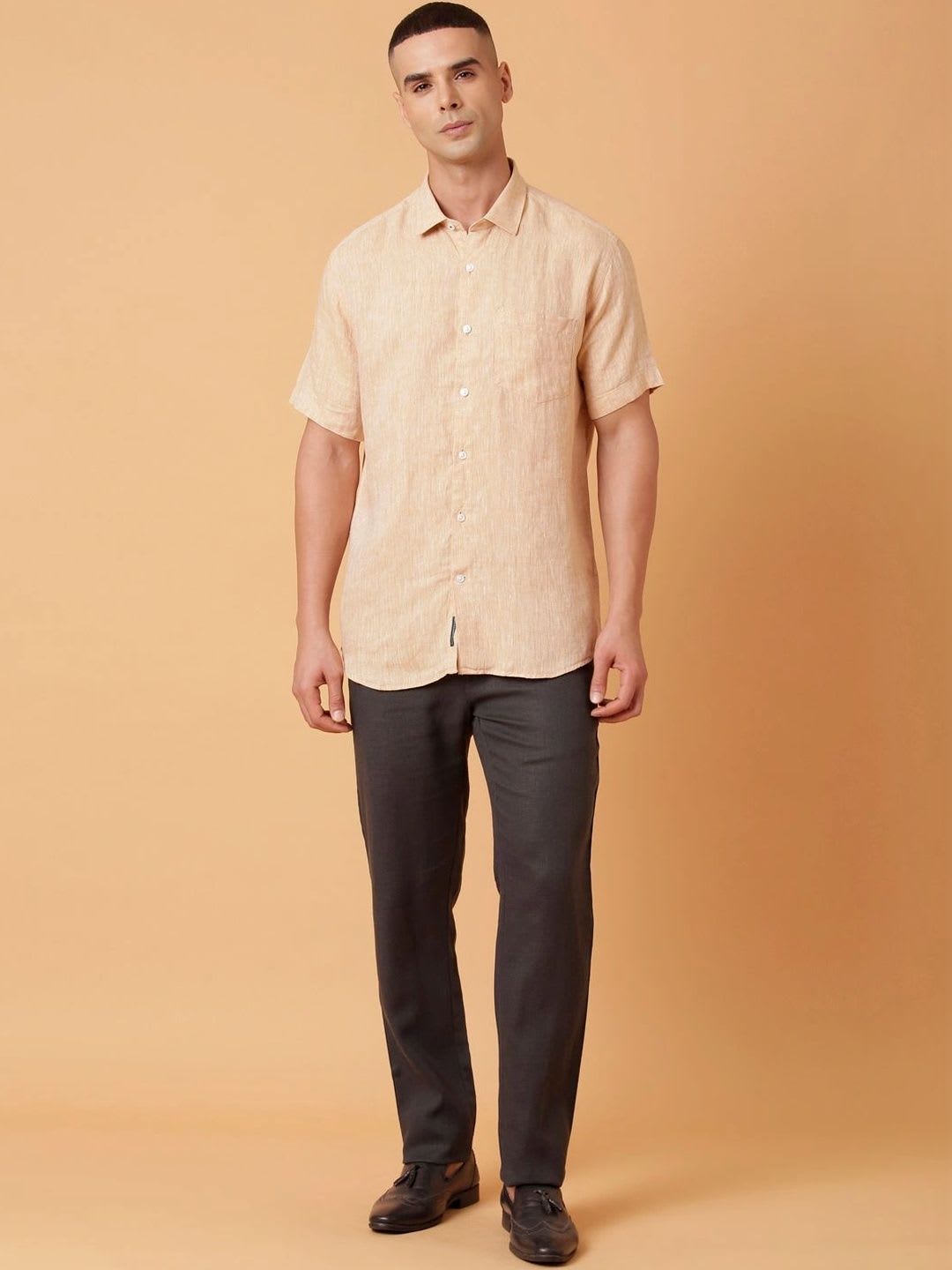 Linen Club Men Easy Wash Trousers - left view