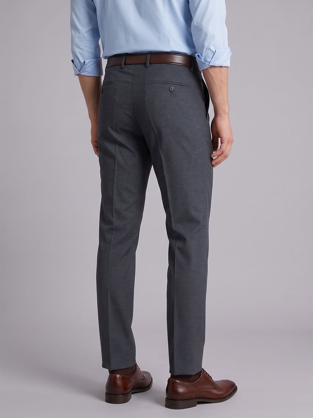 Arrow Men Original Tailored Fit Formal Trousers - back view